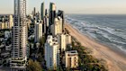 A render image of the site (left), which has received development approval to be a 46-storey residential tower. 