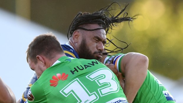 Hair-raising: Junior Paulo was good in the softening-up period on his return to the Eels.