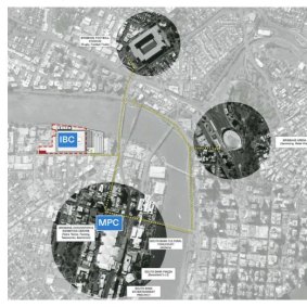 The IOC’s International Host Commission’s report shows the 2032 International Broadcasting Centre on Montague Road at South Brisbane.