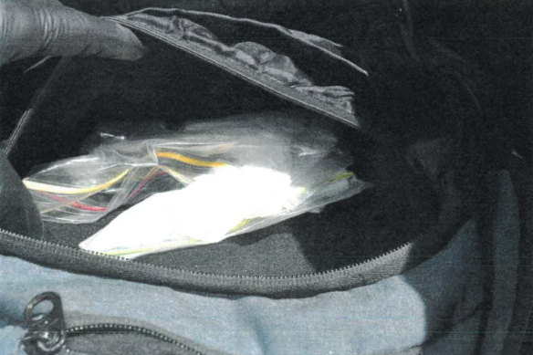 Drugs seized by police when Zarghami's Audi was stopped in 2017. 