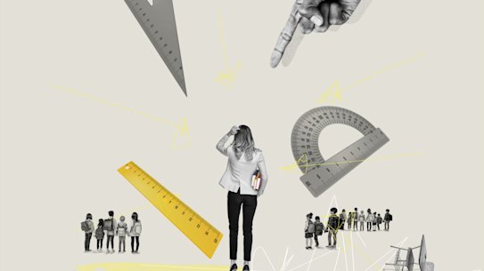 ***EMBARGOED FOR GOOD WEEKEND, APRIL 20/19 ISSUE***
GOOD WEEKEND - APRIL 20 2019 - PHOTO ILLUSTRATION BY SAM BENNETT. PARENTS BEHAVING BADLY. TEACHERS BEING BULLIED BY PARENTS.