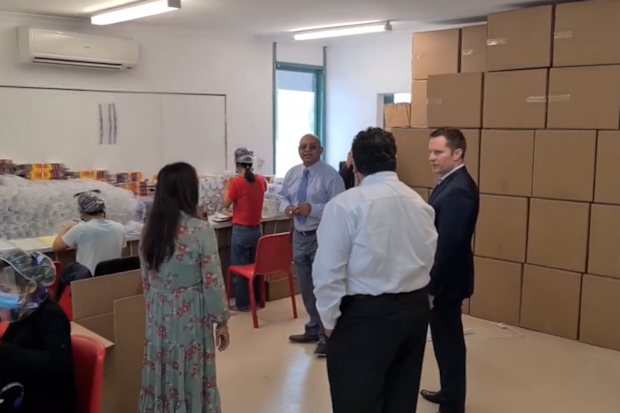 Mitchell MP Alex Hawke visits Sydney Plastic in November 2020.