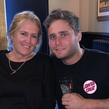 Nick Bertus with his mum, Merryn.