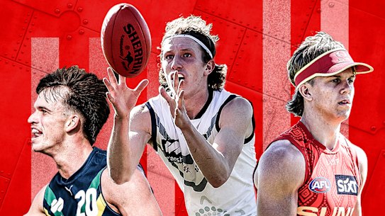Daniel Annable, Willem Duursma and Zeke Uwland are among the prospects likely to be picked up near the very top of this year’s draft by AFL clubs.