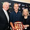 Rick and Heather Penn with Manly’s former champion halfback Daly Cherry-Evans.