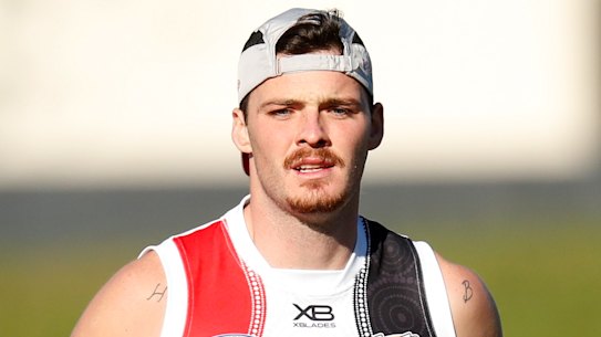 Progress: St Kilda's Dylan Roberton.