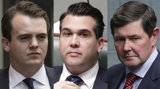 Marcus Bastiaan, Michael Sukkar and Kevin Andrews.