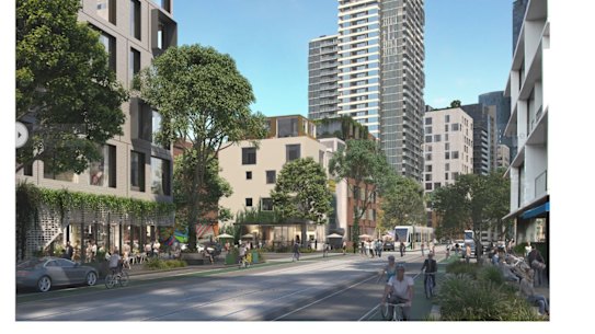 The City of Melbourne wants Spencer Street turned into a “lively, attractive and welcoming street” by diverting traffic on to Wurundjeri Way. 