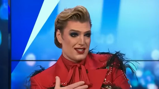 Comedian Reuben Kaye on The Project.