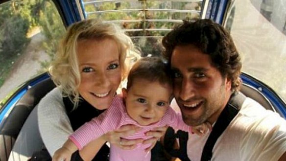 Separation: Sally Faulkner and former husband Ali El Amine, before he fled to Lebanon with the couple's children.