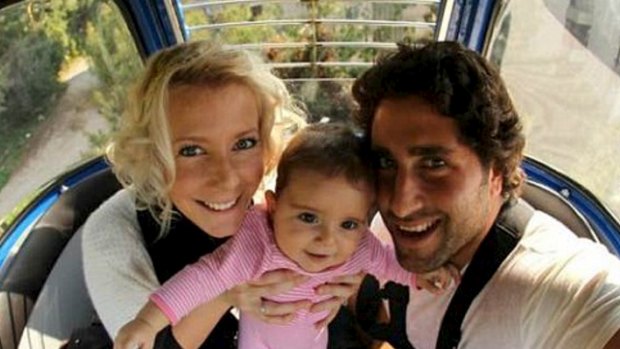 Separation: Sally Faulkner and former husband Ali El Amine, before he fled to Lebanon with the couple's children.