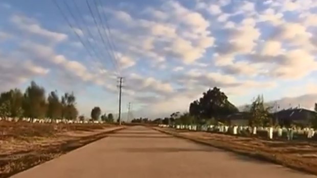 The walking track in Geelong where the attack occurred. 