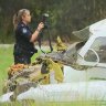 Plane crashes south of Brisbane as police issue wet weather warning