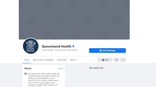 The Queensland Health and national Bureau of Meteorology Facebook pages were disabled in Facebook’s attack on Australian news pages on Thursday.