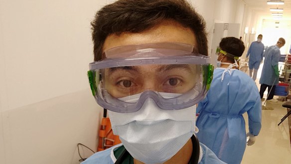 Justin Dalby, the Hobart MSF doctor who was allowed cross into Egypt