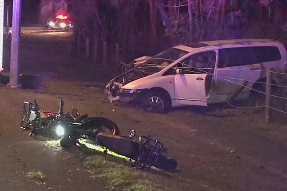 The crash happened on Robina Town Centre Drive, near Bayberry Lane, in October 2024.