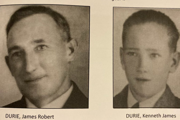 James Robert Durie and his son Kenneth James Durie.