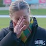 The Devils’ Kath McCann was overwhelmed at a press conference on Wednesday.
