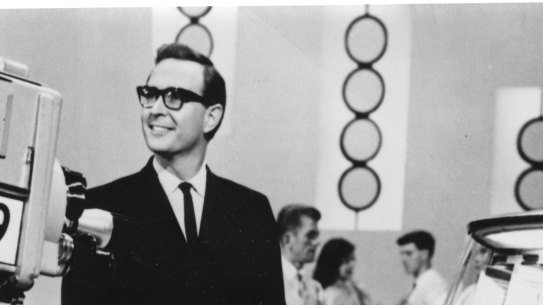 Host of Bandstand, and later the network's legendary newsreader, Brian Henderson 1958.