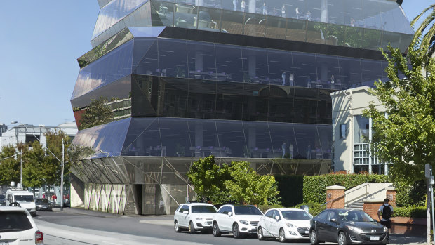 A render of the office development at 600 Church Street in Melbourne's Cremorne .