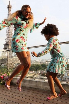 Bobbsey twins ... Beyonce and daughter Blue Ivy.