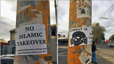 The Combat 18 posters found in North Melbourne recently