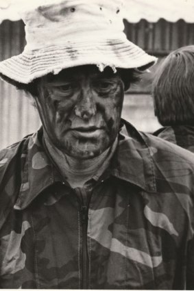 Jim Slade working on drug raids in north Queensland in the 1980s.