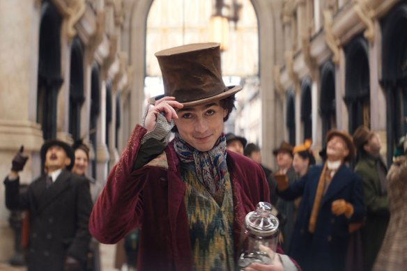 The candy man can: Timothee Chalamet as Willy Wonka.