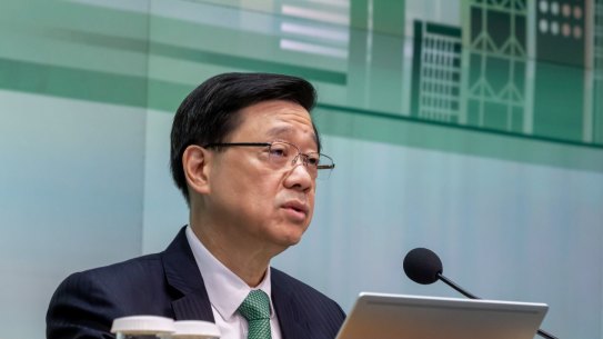 John Lee, Hong Kong’s chief executive,