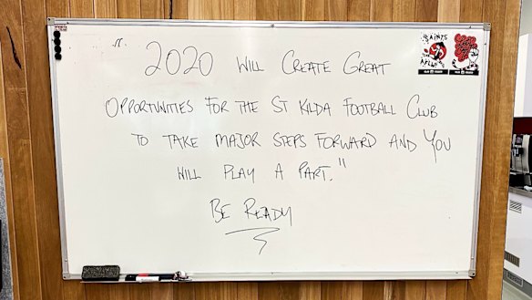 Brett Ratten's message to players during pre-season this year. 