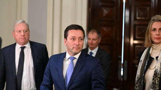 Liberal leader Matthew Guy said the premier should have resigned over the findings of the report, but his office did not respond to a specific question about whether his own staff engaged in campaign work during work hours.