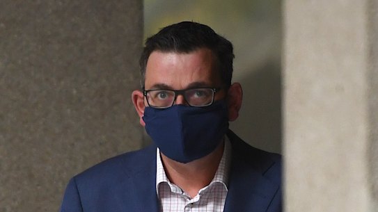 Premier Daniel Andrews said while he was happy to report a lower number of daily infections on Monday, it was too early to say if things had turned around.