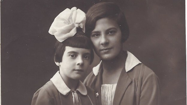 Irena (at left) and Alicja in Warsaw, circa 1928.
