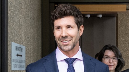 Heston Russell leaves court with his barrister Sue Chrysanthou, SC.