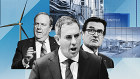 Peter Costello, left, set up the Future Fund when he was treasurer. Changes put in place Treasurer Jim Chalmers (centre) that will be acted on by the new Future Fund chairman Greg Combet (right) risk making it a “slush fund”, Costello says.