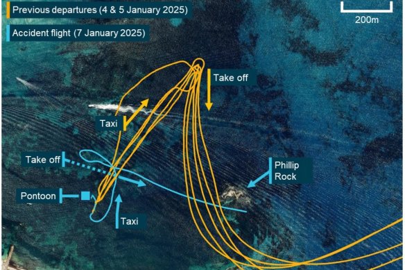 The flight path of the doomed flight. 