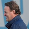 Western Bulldogs coach Luke Beveridge and club great Chris Grant in 2020.