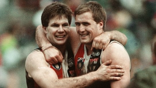 Danny Frawley had a close bond with Saints spearhead Tony Lockett.