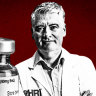 Composite image of Professor Shaun Jackson and his trial stroke drug, TBO-309. 