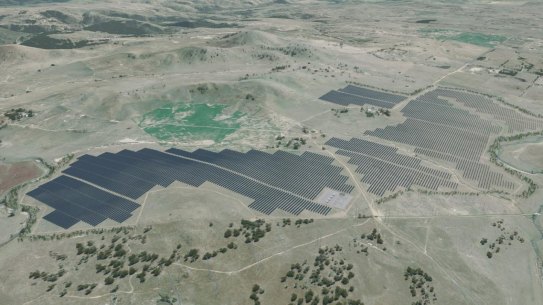 The proposed solar farm would be built on 393 hectares of land on the NSW/ACT border.
