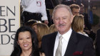 Gene Hackman and Betsy Arakawa arrive at the Golden Globes in 2003.