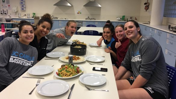 The young players at the Capitals have been attending cooking classes.