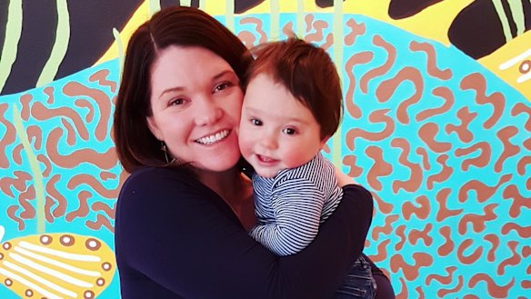 Jane Gardner and her son Felix.