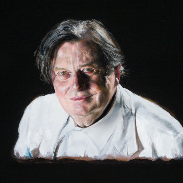 Louise Hearman’s winning 2016 portrait of Barry Humphries.