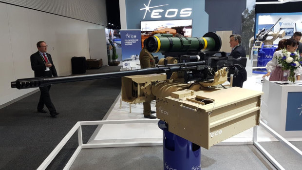 Electro Optic Systems R150 weapons platform at the Land Force 2018 defence show.