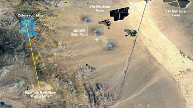 Dateline’s Colosseum gold and rare earths project in California is 10 kilometres north of MP’s Mountain Pass juggernaut rare earths mine and shares more than just a postcode.
