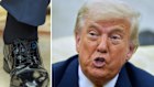 President Donald Trump’s swollen ankle seen in the Oval Office this week.