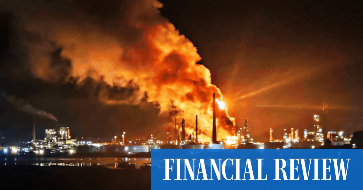 The fire at the Geelong refinery is a dramatic image of Australia’s vulnerability to the global oil shortage and its reliance on South-East Asian countries for refined fuel supplies.