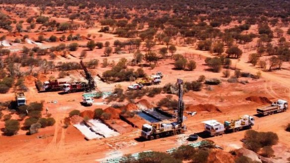 Strickland Metals’ drill site at the company’s Yandal project.