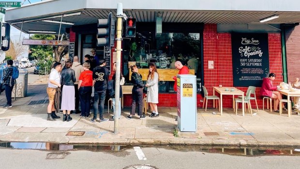 Queues forming outsideÂ Marrickville's new vegan bakery-cafe MissÂ Sina.
For Good Food, Sep 12, 2022